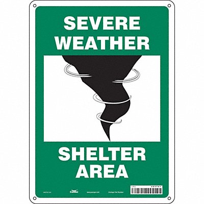 Safety Sign 14 in x 10 in Aluminum