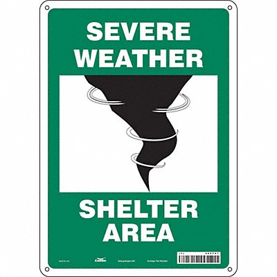 Safety Sign 14 in x 10 in Polyethylene