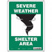 Safety Sign 14 in x 10 in Polyethylene