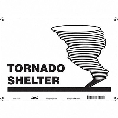 Safety Sign 10 in x 14 in Aluminum