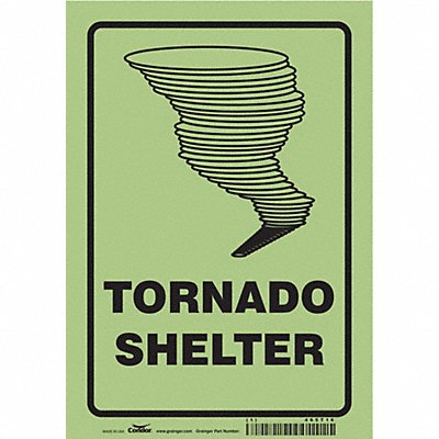 Safety Sign 10 in x 7 in Glow Vinyl