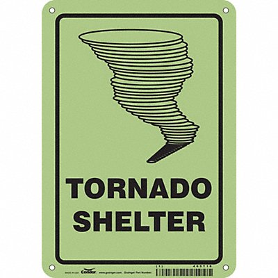 Safety Sign 10 in x 7 in Polyethylene