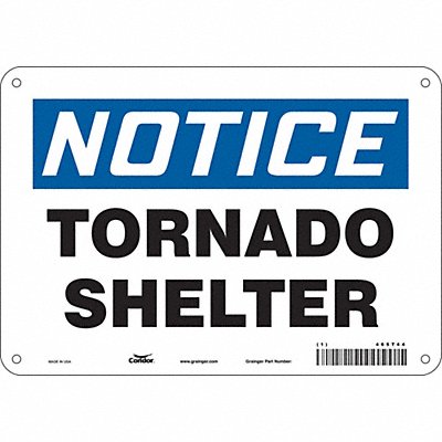Safety Sign 7 in x 10 in Aluminum