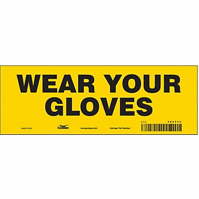 Safety Sign 3.5in x 10in Vinyl