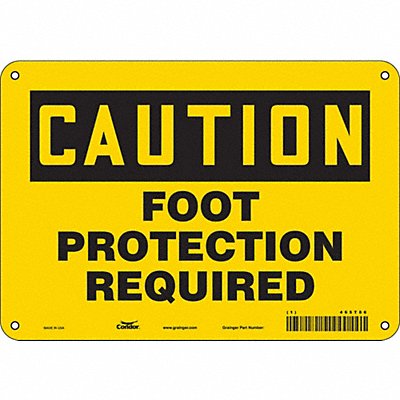 Safety Sign 7 in x 10 in Aluminum