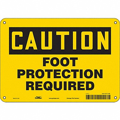Safety Sign 7 in x 10 in Polyethylene