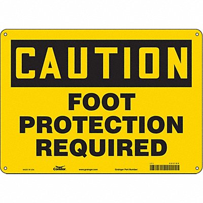 Safety Sign 10 in x 14 in Polyethylene