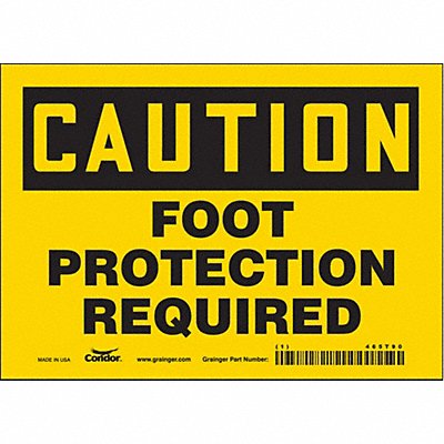 Safety Sign 5 in x 7 in Vinyl
