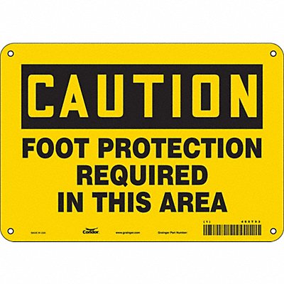 Safety Sign 7 in x 10 in Aluminum