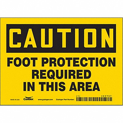 Safety Sign 5 in x 7 in Vinyl