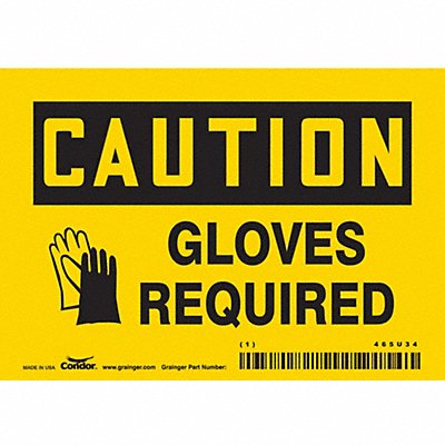K0413 Safety Sign 3.5in x 5in Vinyl