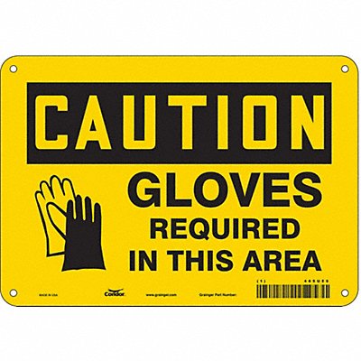 Safety Sign 7 in x 10 in Aluminum