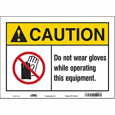 K0420 Safety Sign 10 in x 14 in Vinyl
