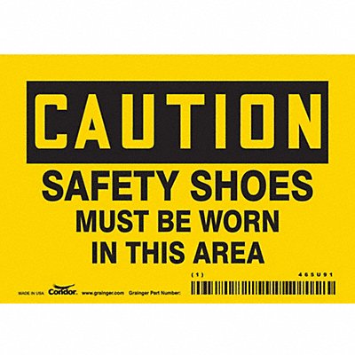 K0424 Safety Sign 3.5in x 5in Vinyl