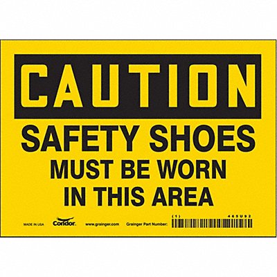K0424 Safety Sign 5 in x 7 in Vinyl
