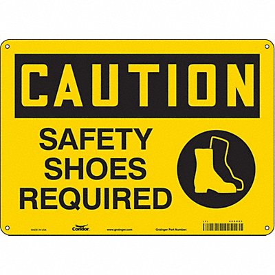Safety Sign 10 inx14 in Polyethylene