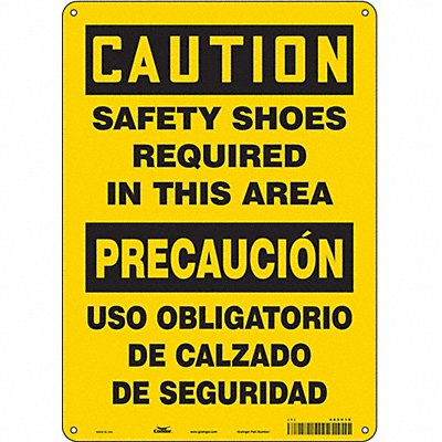 Safety Sign 14 in x 10 in Polyethylene