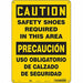 Safety Sign 14 in x 10 in Polyethylene