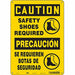 Safety Sign 14 inx10 in Aluminum