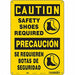 Safety Sign 14 in x 10 in Polyethylene