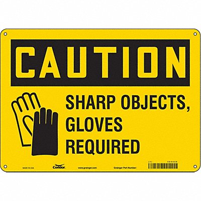Safety Sign 10 in x 14 in Aluminum