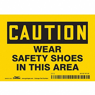 Safety Sign 3.5in x 5in Vinyl