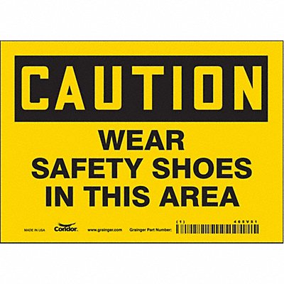 Safety Sign 5 in x 7 in Vinyl