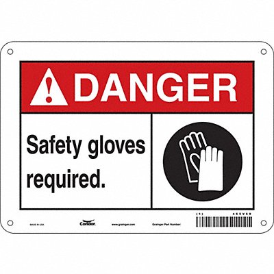 Safety Sign 7 inx10 in Polyethylene