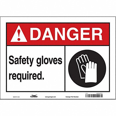 Safety Sign 10 in x 14 in Vinyl