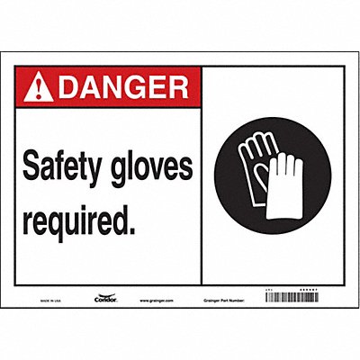Safety Sign 10 in x 14 in Vinyl