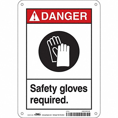 K0621 Safety Sign 10 in x 7 in Polyethylene