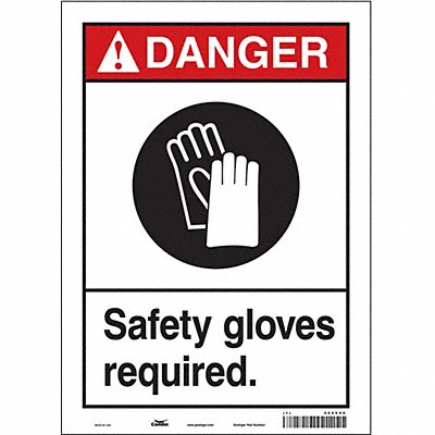 K0621 Safety Sign 14 in x 10 in Vinyl
