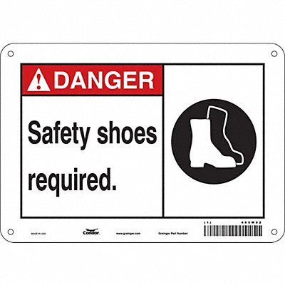 Safety Sign 7 in x 10 in Aluminum