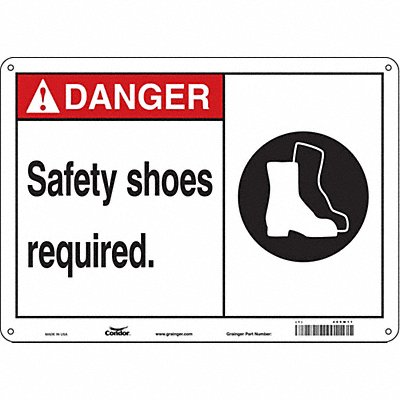 Safety Sign 10 in x 14 in Polyethylene