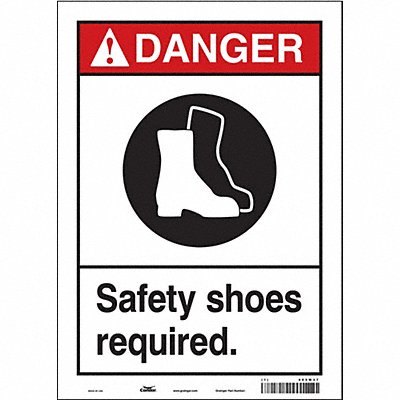 Safety Sign 14 in x 10 in Vinyl