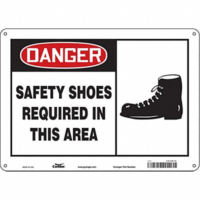 Safety Sign 10 in x 14 in Aluminum