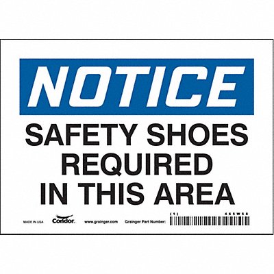K0667 Safety Sign 5 in x 7 in Vinyl
