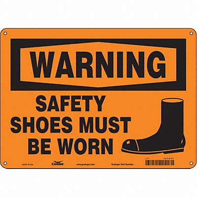 Safety Sign 10 in x 14 in Polyethylene