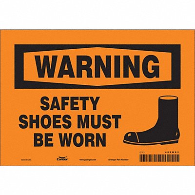 Safety Sign 7 in x 10 in Vinyl