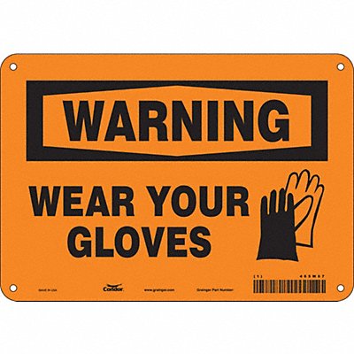 Safety Sign 7 inx10 in Polyethylene
