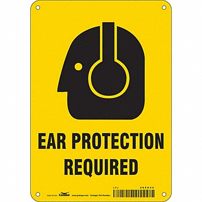Safety Sign 10 in x 7 in Polyethylene