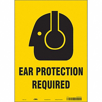 Safety Sign 14 in x 10 in Vinyl