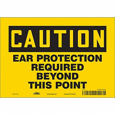 Safety Sign 7 in x 10 in Vinyl