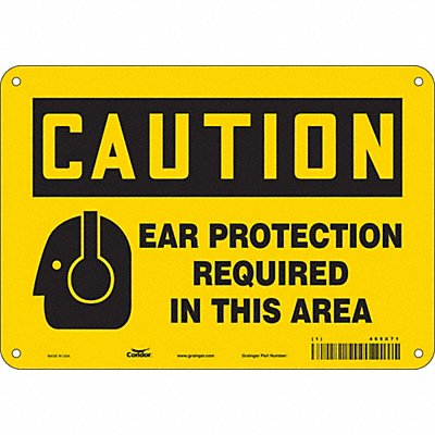 Safety Sign 7 in x 10 in Aluminum