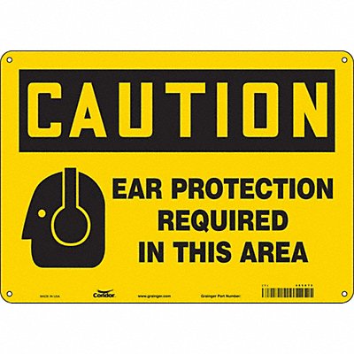 Safety Sign 10 inx14 in Polyethylene