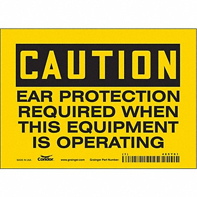 Safety Sign 5 in x 7 in Vinyl