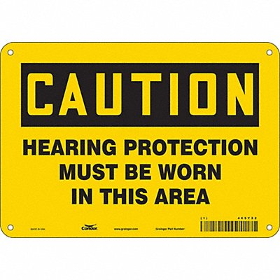 K0282 Safety Sign 7 inx10 in Polyethylene