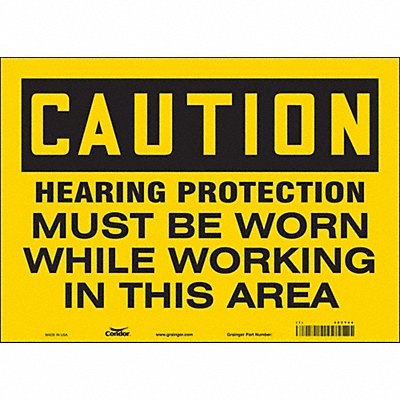 Safety Sign 10 in x 14 in Vinyl