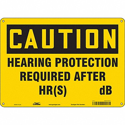 Safety Sign 10 in x 14 in Polyethylene