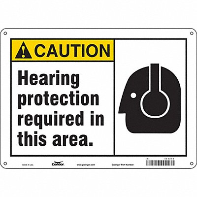 Safety Sign 10 in x 14 in Aluminum